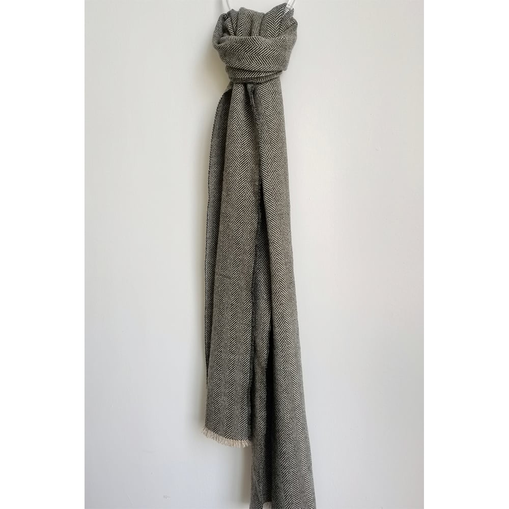 95%WOOL 5%CASHMERE WOVEN SCARF SCW-8175-HHF