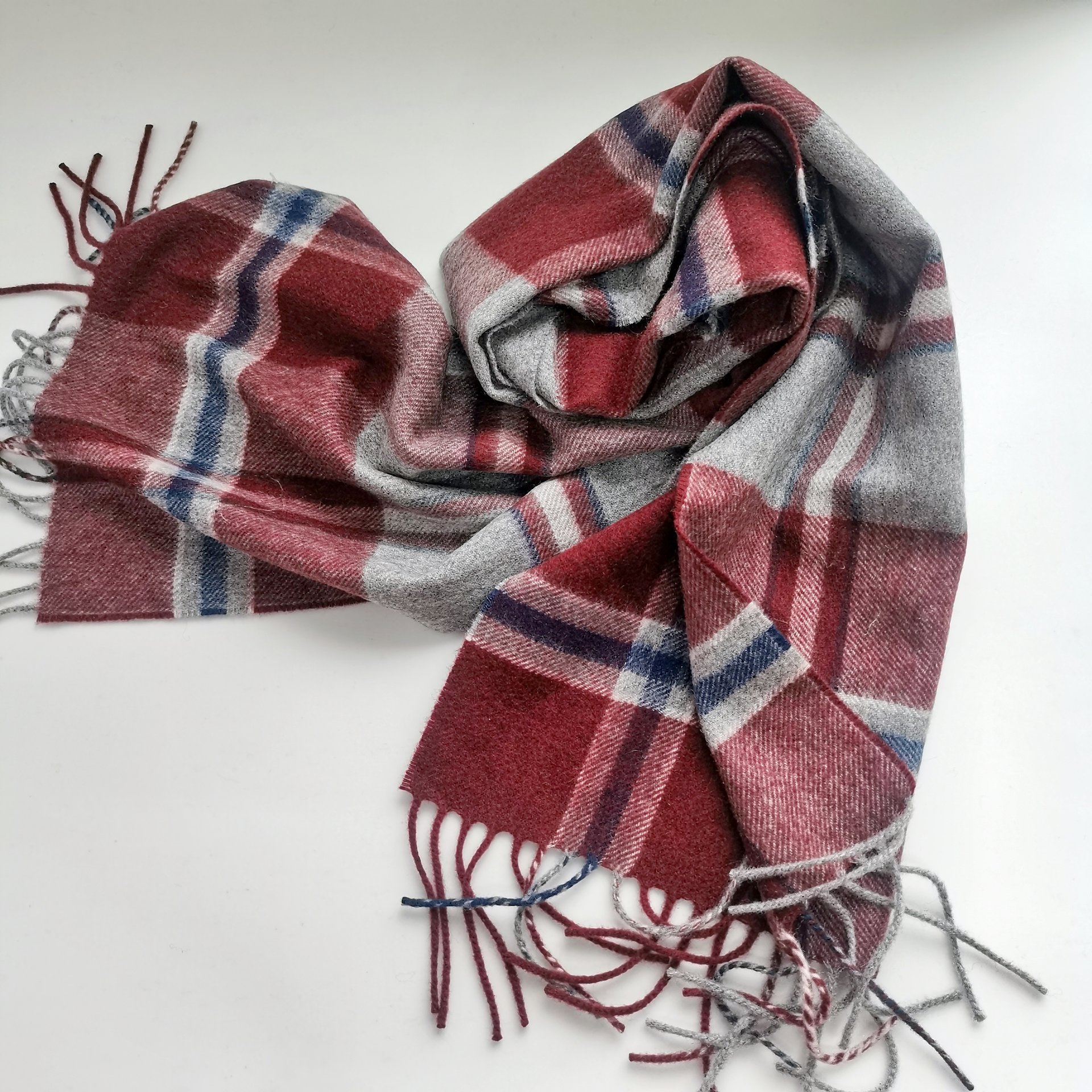 100%CASHMERE WOVEN FRINGE SCARF SCW-7280-JAB