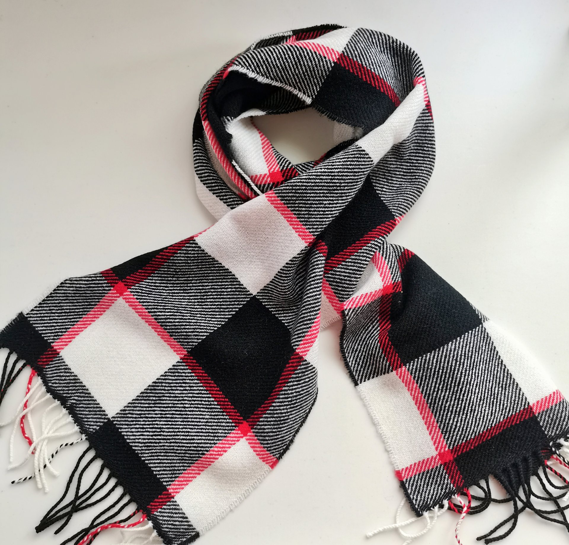 90%WOOL10%CASHMERE WOVEN SCARF SCW-6667-STM