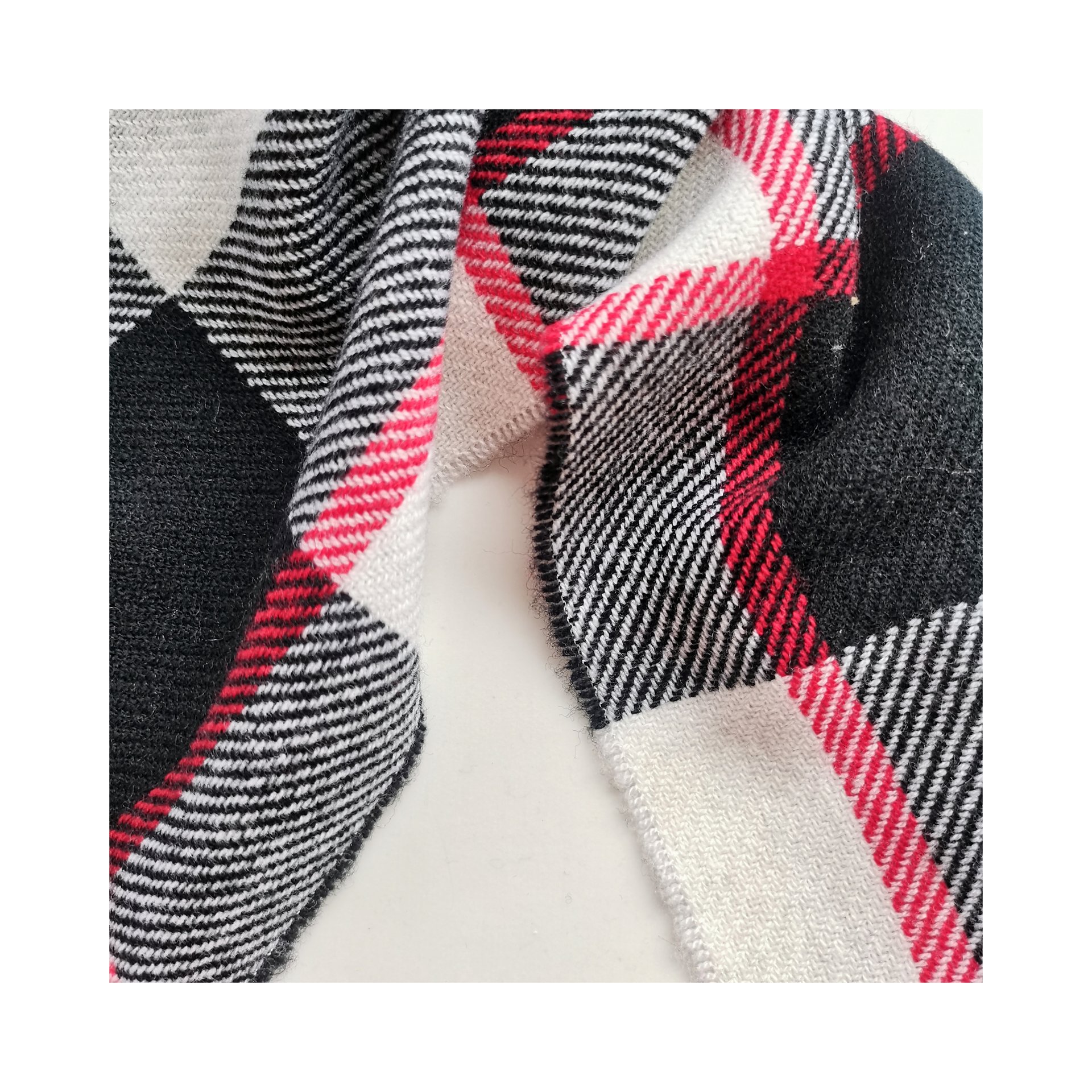 90%WOOL10%CASHMERE WOVEN SCARF SCW-6667-STM