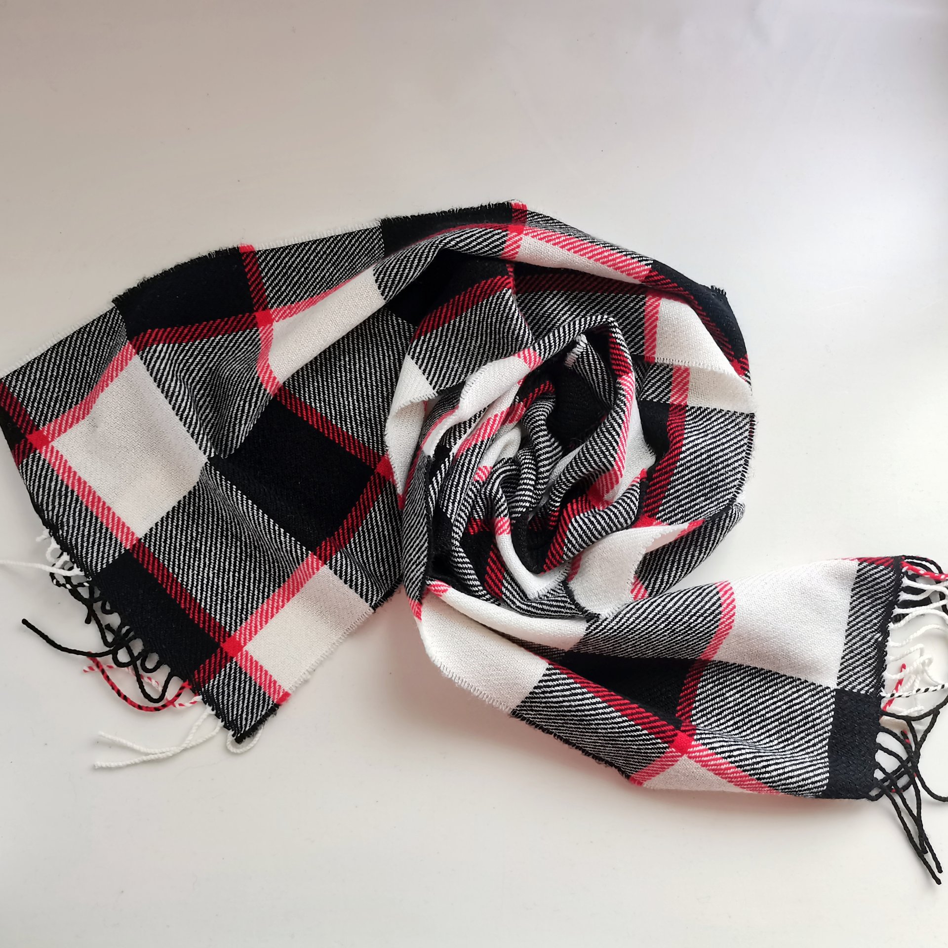 90%WOOL10%CASHMERE WOVEN SCARF SCW-6667-STM