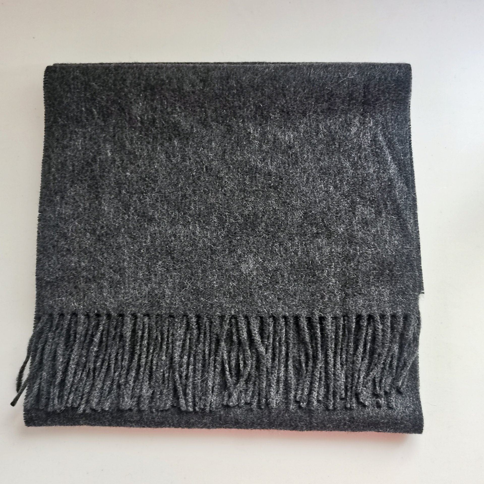 100% CASHMERE WOVEN CHARCOAL SCARF SCW-2119004-TD