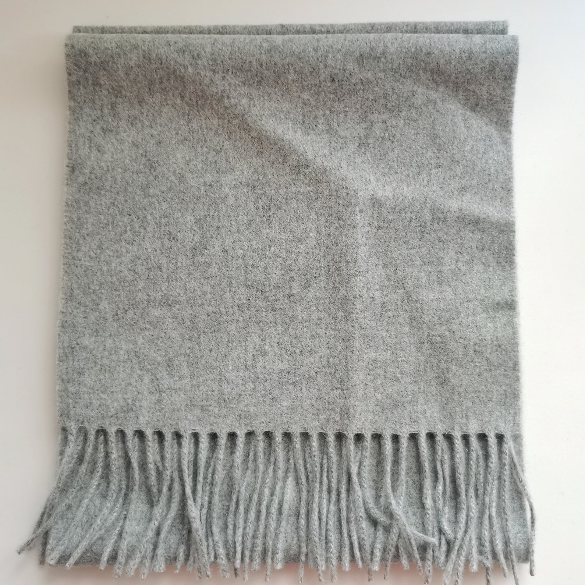 100% CASHMERE WOVEN GREY SCARF SCW-8171-AMC