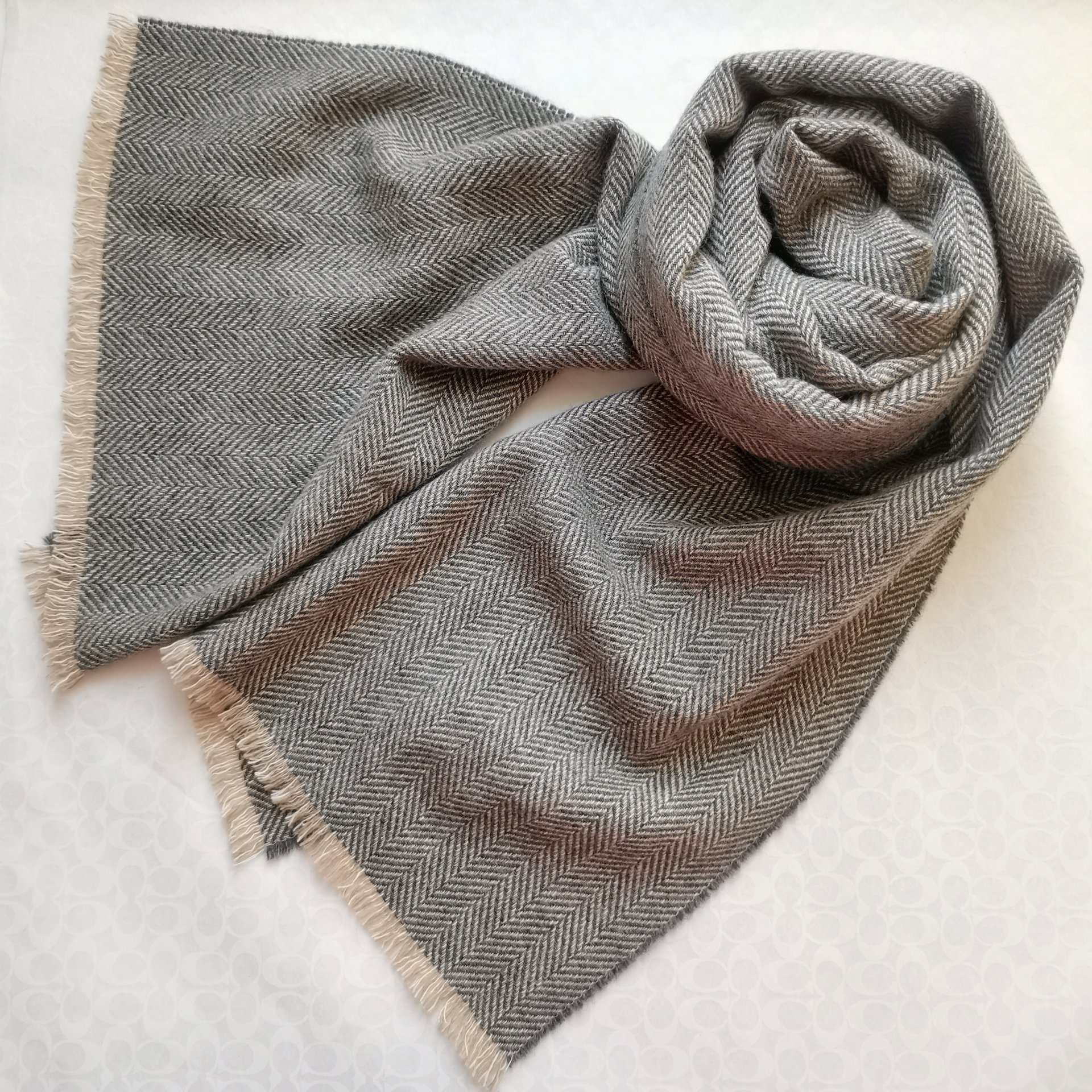 95%WOOL 5%CASHMERE WOVEN SCARF SCW-8175-HHF