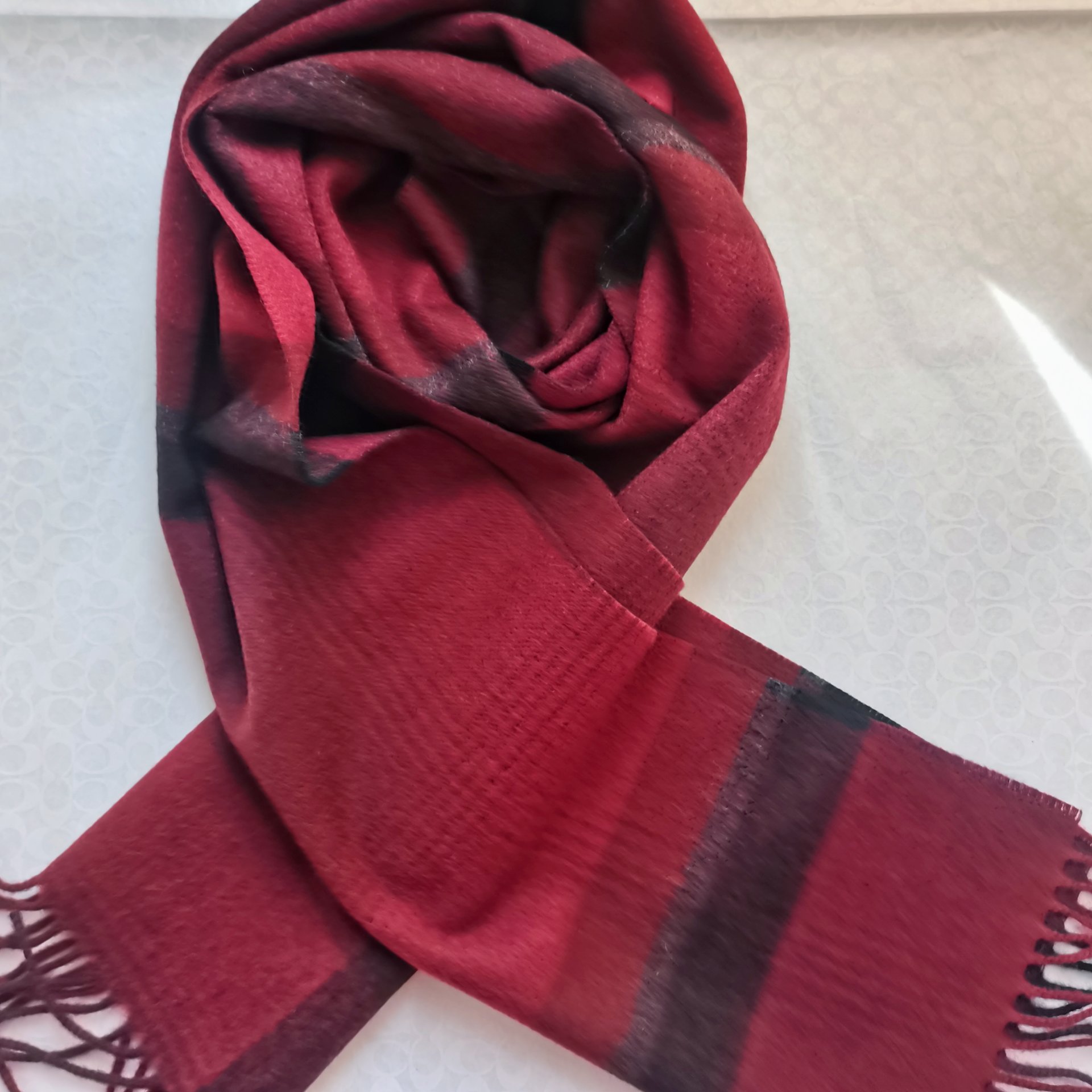 95%WOOL 5%CASHMERE WOVEN SCARF SCW-7327-HHF