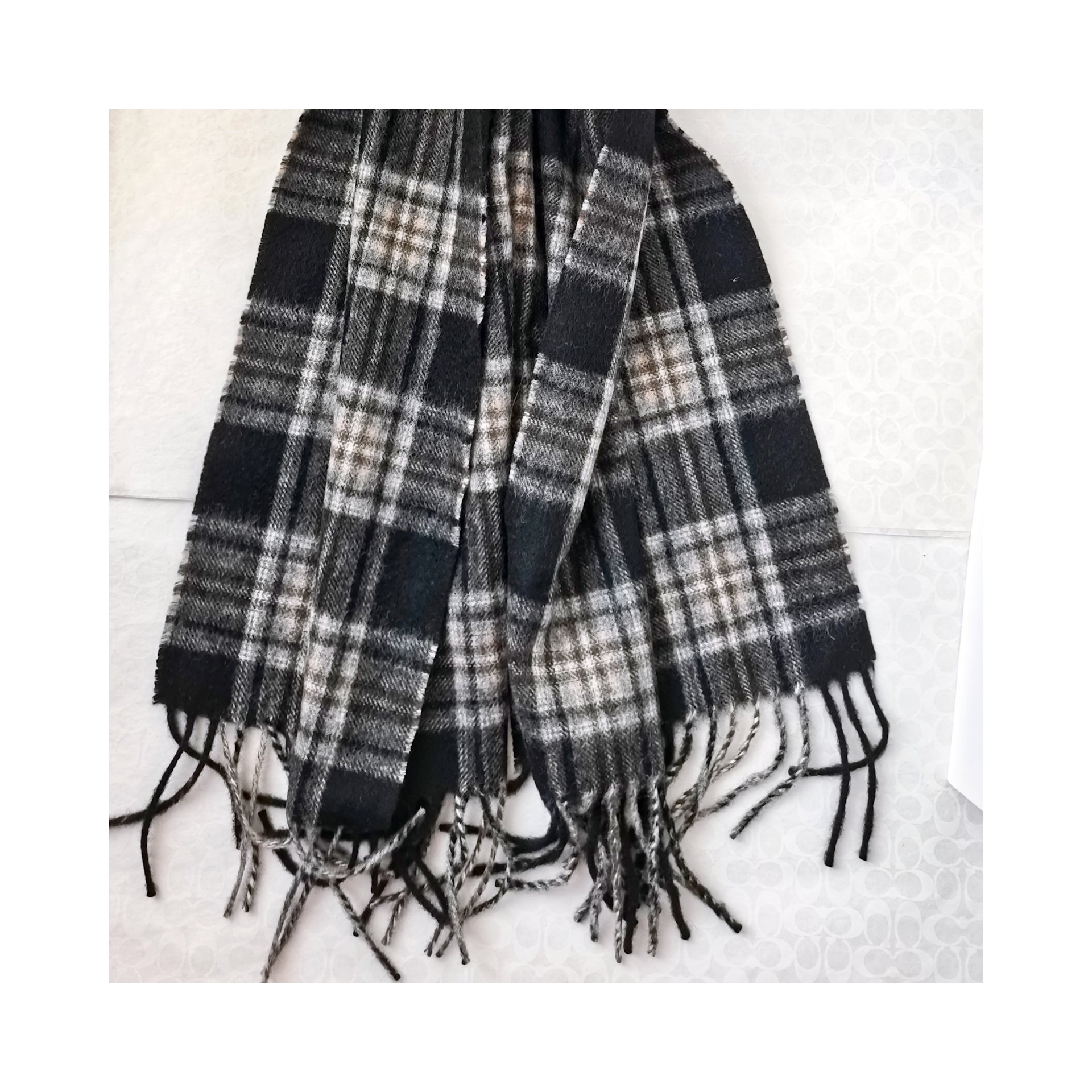 95%WOOL 5%CASHMERE WOVEN SCARF SCW-7328-HHF