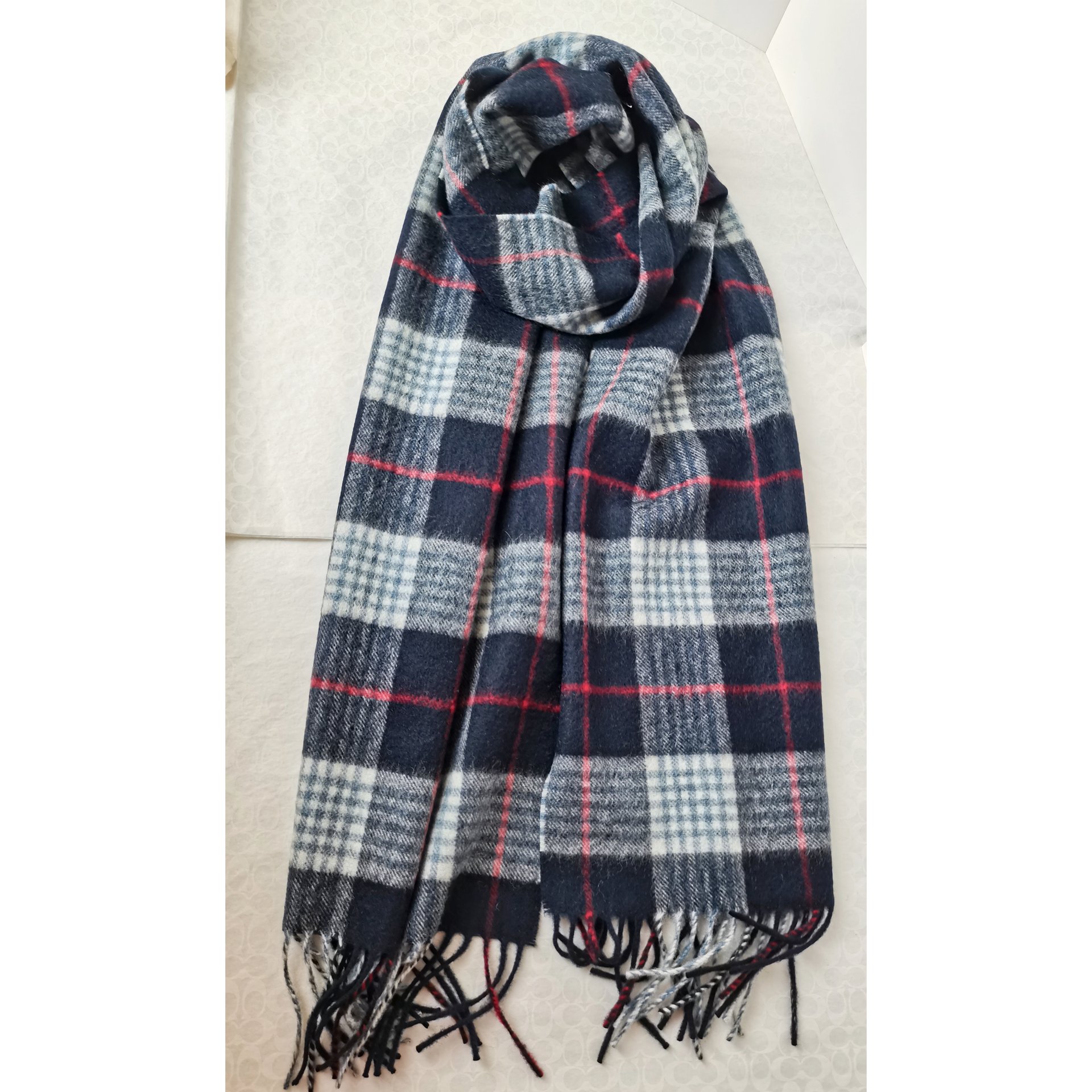 95%WOOL 5%CASHMERE WOVEN SCARF SCW-7324-HHF