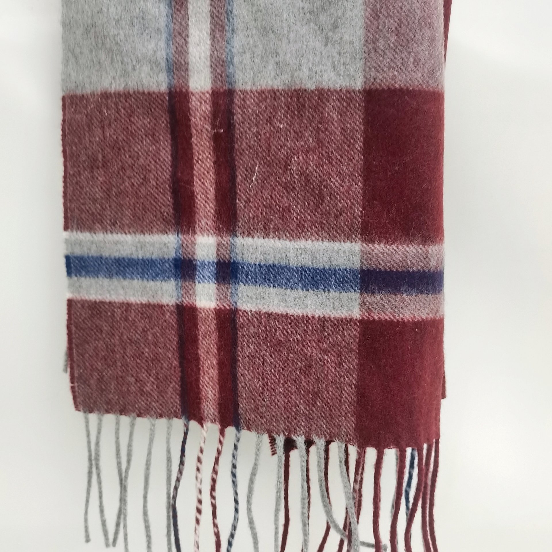 100%CASHMERE WOVEN FRINGE SCARF SCW-7280-JAB