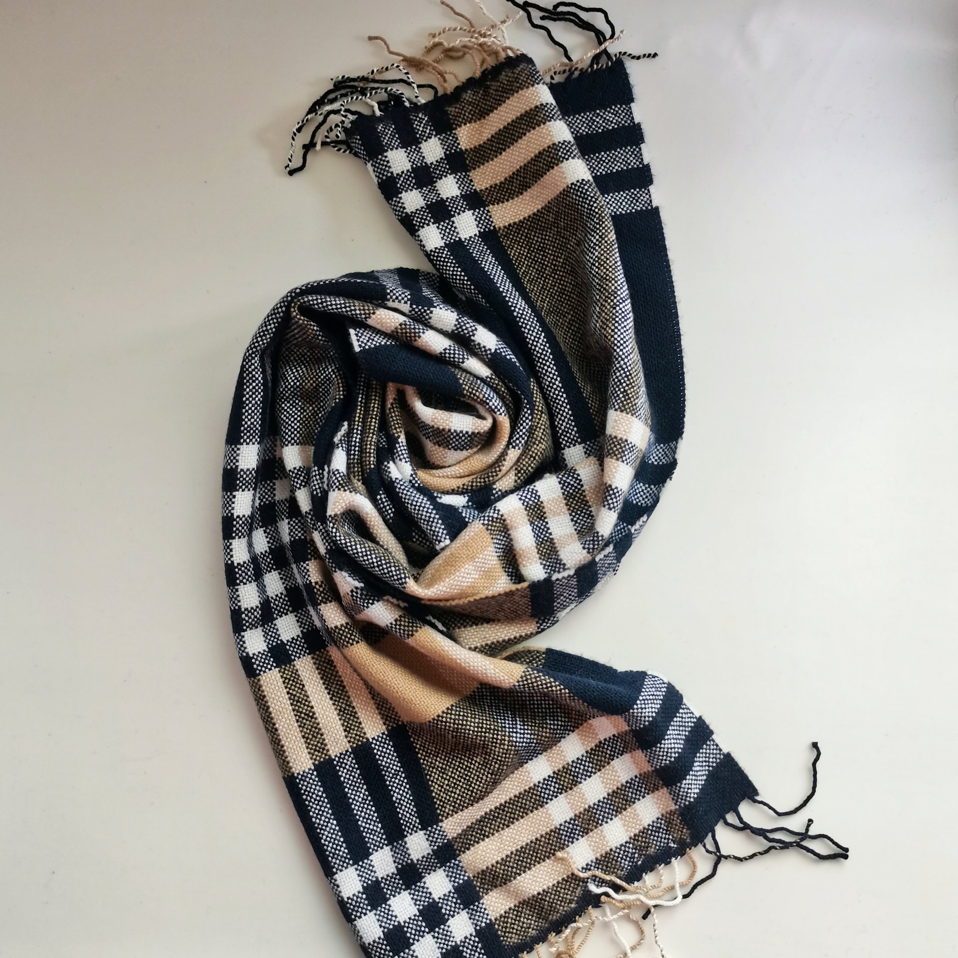 100% WOOL WOVEN SCARF SCW-4432-BB