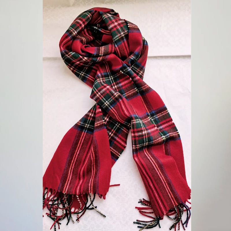 95%WOOL 5%CASHMERE WOVEN SCARF SCW-8174-HHF