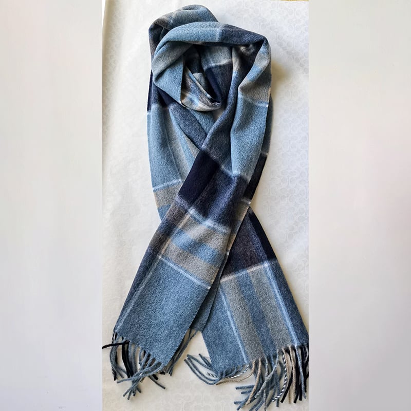 95%WOOL 5%CASHMERE WOVEN SCARF SCW-8177-HHF