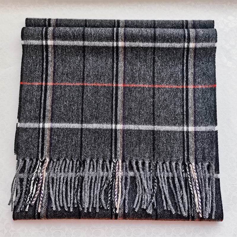 95%WOOL 5%CASHMERE WOVEN SCARF SCW-8173-HHF